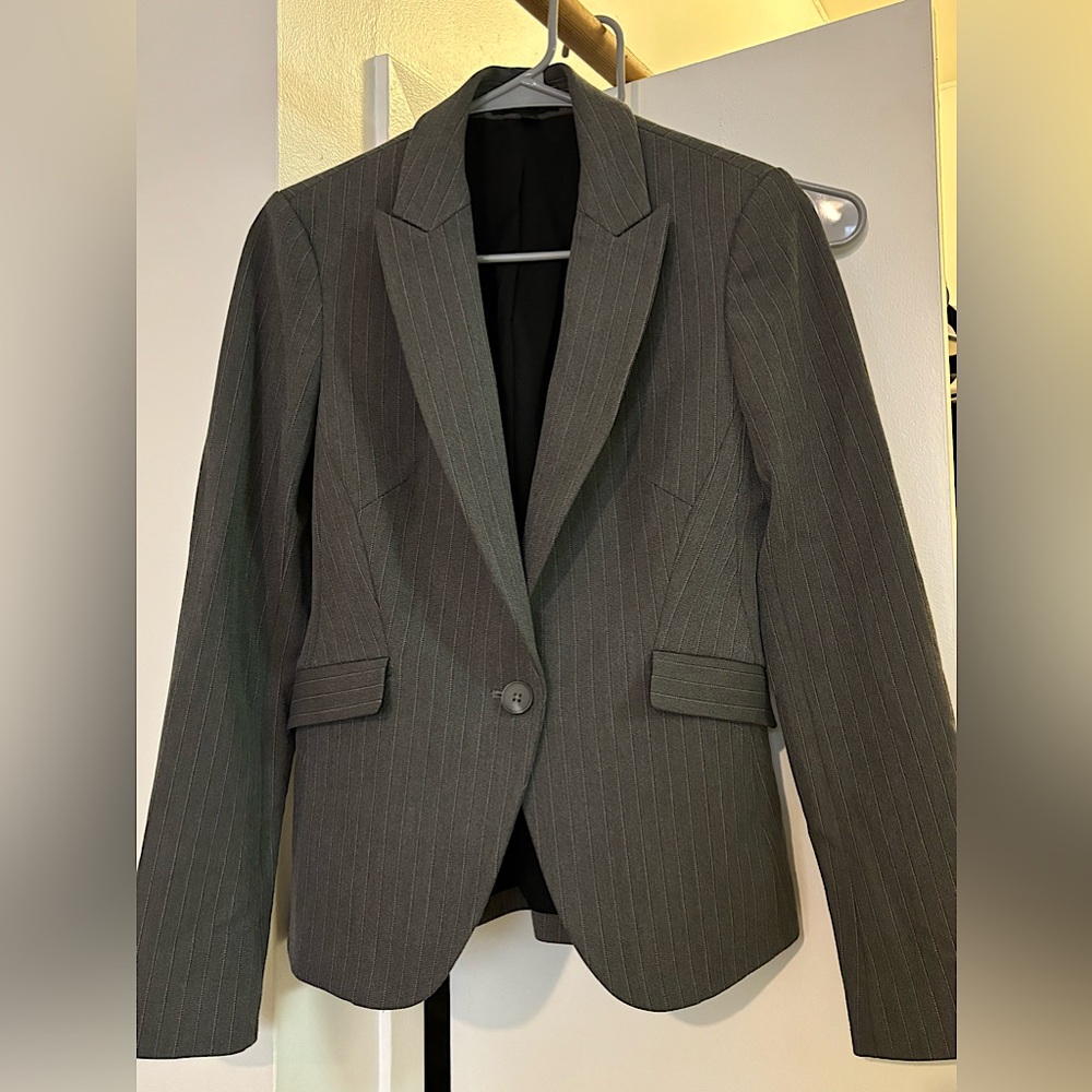 Express gray striped blazer